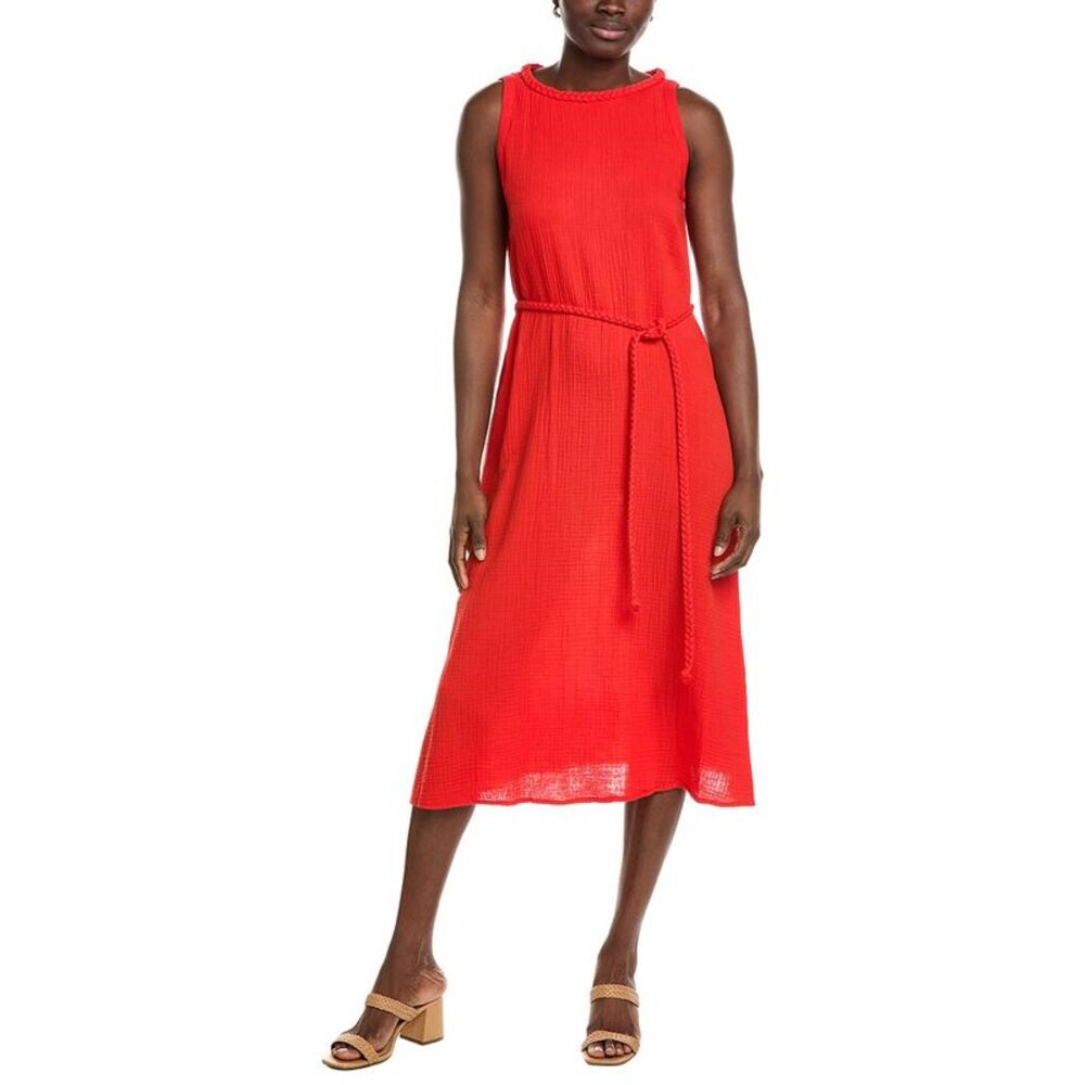 Jones New York Womens Sleeveless Midi Dress, Red